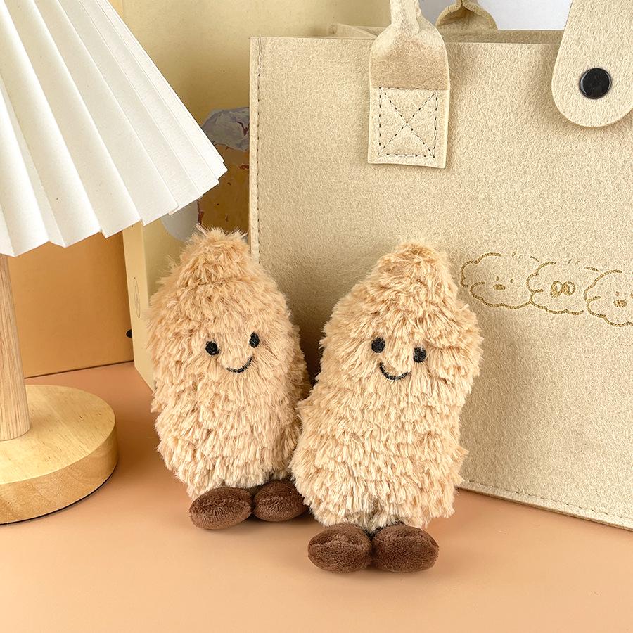 Adorable Peanut Doll Plush Toy Keychain – Cute Bag Charm & Comfort Gift