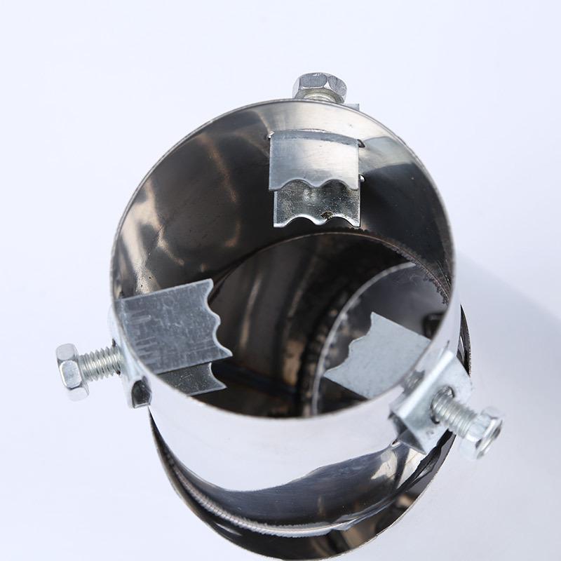 Stainless Steel Car Muffler Tailpipe - Universal Fit, Bent Design