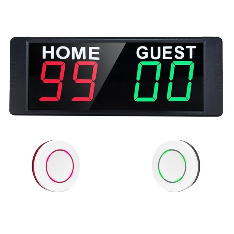 Multi-Sport Digital Scoreboard Adjustable Brightness Countdown Time Display Electronic Scoreboard Score Keepers