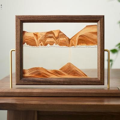 3Color Simple Modern Square Hourglass Flowing Sand Painting Decoration Home Wine Cabinet/TV Cabinet Home Desktop DecorationLH456