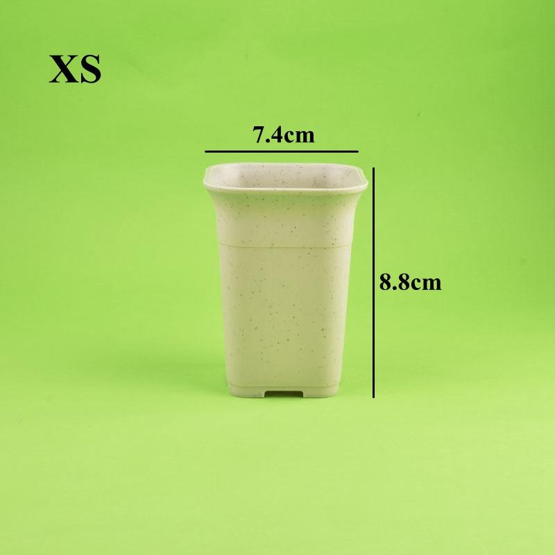 

Черно-белые толстые квадратные суккулентные цветочные горшки для кактусов, глубокий тип, высокая талия, горшок Вьентьян, детский цветочный горшок, садовый декор 5PCS