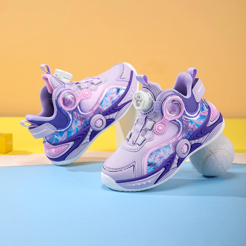 Girls' basketball shoes2026Spring new children's running training shoes, non-slip, shock-absorbing, trendy girls' sports shoes