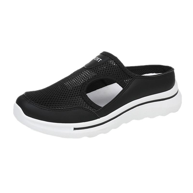 Baotou Slippers Women's Sports Net Shoes Spring and Summer All-match Breathable Mesh Semi-mop Shoes Women
