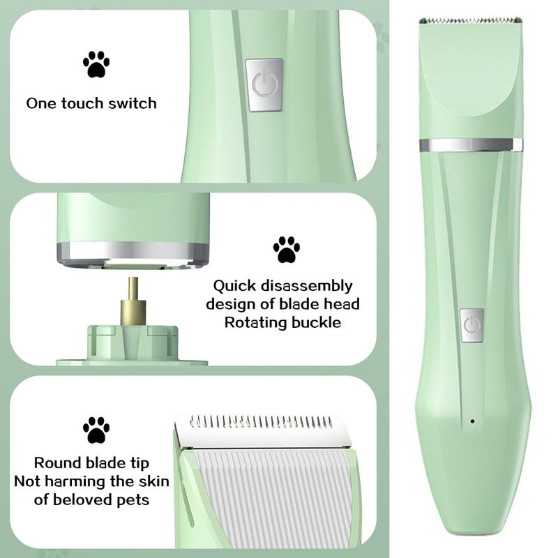 Multi In 1 Pet Paw Trimmer,Dog Grooming Clippers,Rechargeable Waterproof Pet Grooming Shaver,Professional Pet Clipper For Dogs