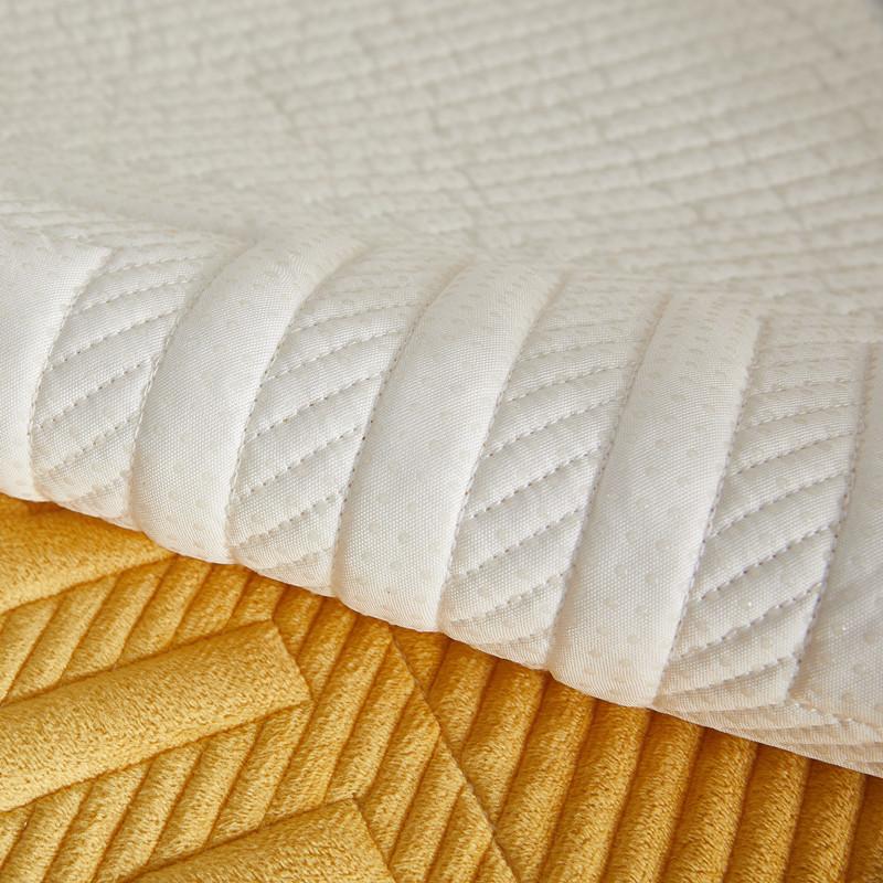 Autumn and Winter New Ultra-Soft Plush Quilted Sofa Cushion Living Room Solid Color Non-Slip Sofa Seat Cover Cover Cloth