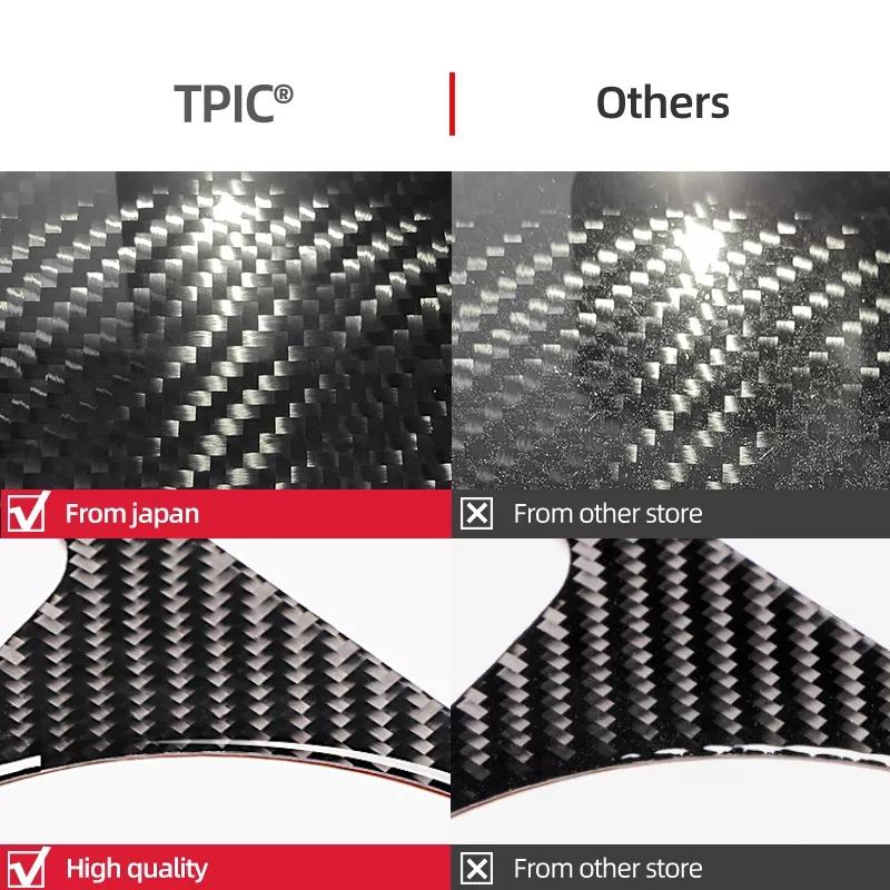 For Ford Mustang 2009-2013 Carbon Fiber Steering Wheel Panel Cover Trim Sticker Car Interior Decoration Tuning Accessories