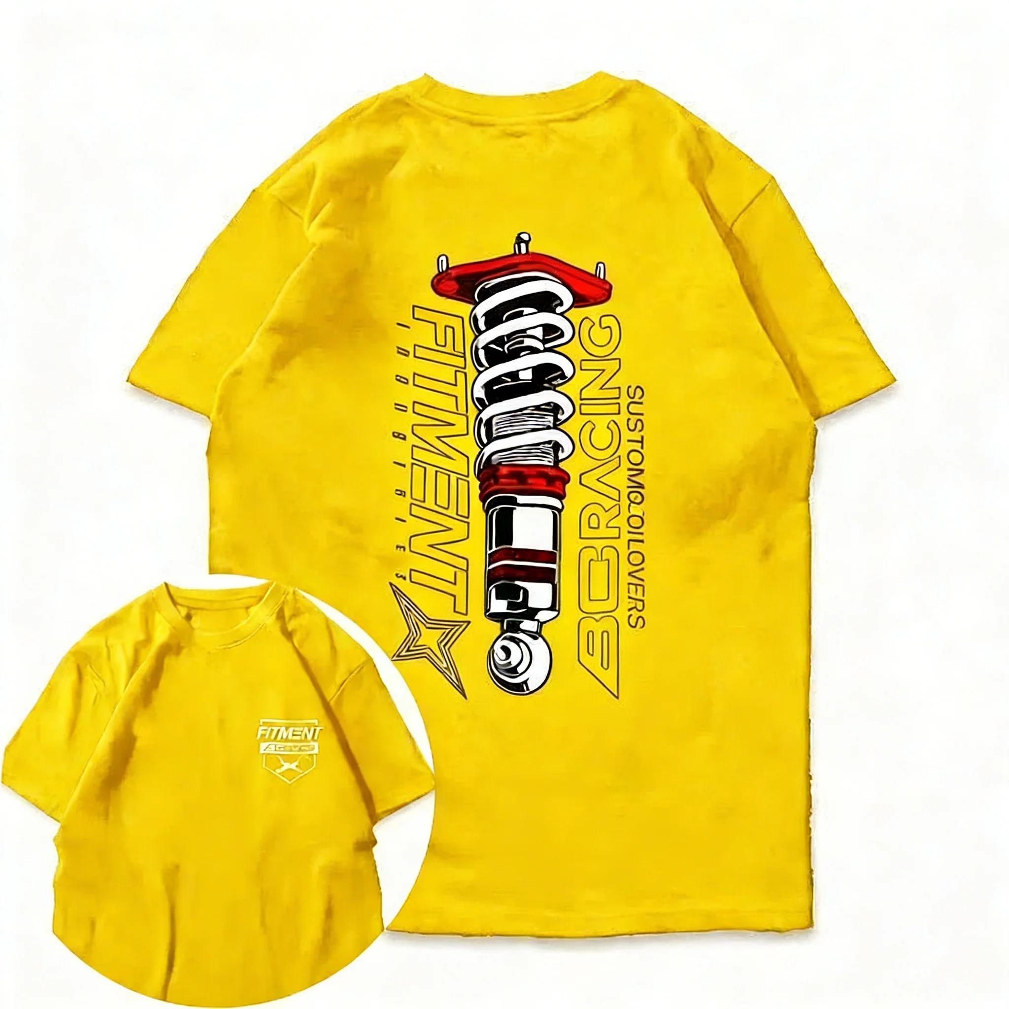 

2026 Summer Pure Cotton Heavyweight American Style BC Short-Sleeve Car Modified T-Shirt, Loose-Fitting, Twisted-Neck, Versatile XXXL