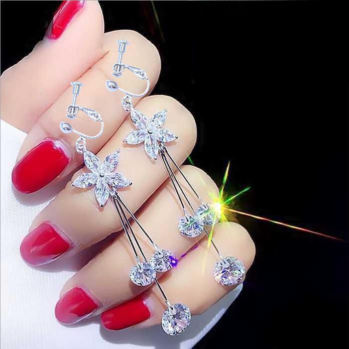 Затиски для вух для жінок без проколотих вух Високоякісні сережки з китицями