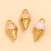 Gold Enamel Stainless Steel Ice Cream Star DIY Jewelry Accessories