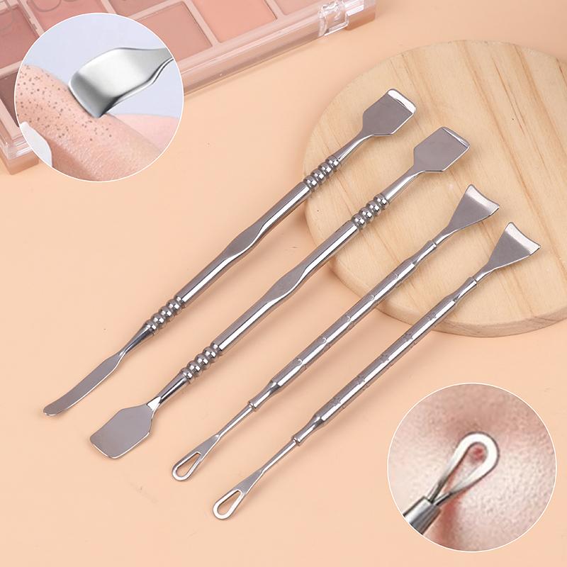 Doppelkopf Edelstahl Mitesser Schaber Beauty Werkzeug zur Gesichts Porenreinigung Komedonen Mitesser Ausdrücken Makel Entferner