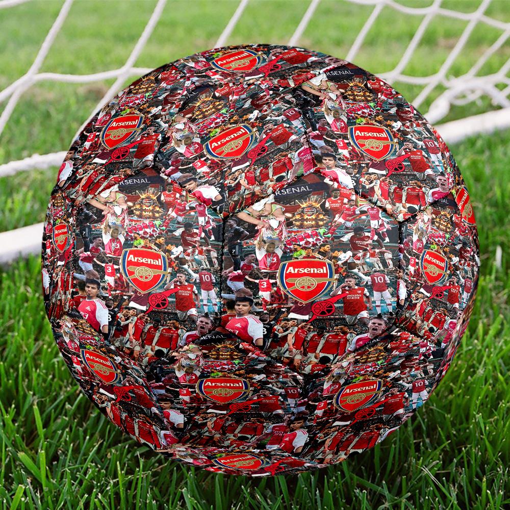 Arsenal F.C Print Size 5 Soccer Ball, Standard Match Football for Sports Game and Team Practice, Ideal Gift for Soccer Fans