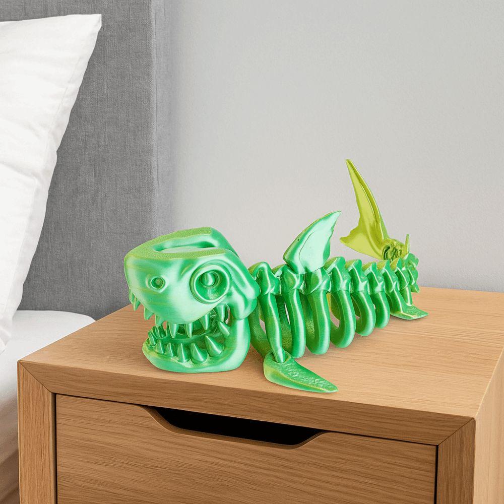 Multi-jointed Movable 3D Printed Shark Model Handmade Simulation Shark  Tabletop Ornament