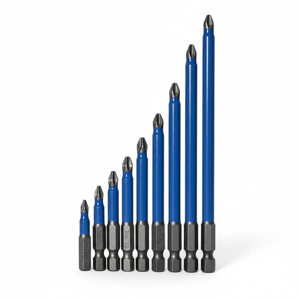 Industrial-Grade S2 Steel Magnetic Hexagon Phillips Screwdriver Bit, Non-Slip