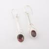 Black Rhodonite Gemstone 925 Sterling Silver Jewelry Handmade Earrings 1.76" EE-171-31