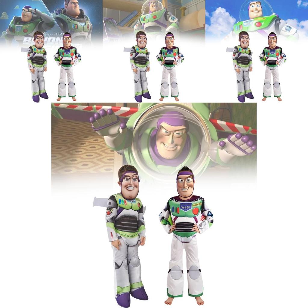 Adorable Kids Buzz Lightyear Cosplay Costume Soft Cotton Outfit For Halloween Parties