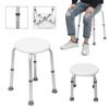 Adjustable 7 Height Bench Bathtub Stool Seat Non Slip Disabled Toilet Home White Chair Seat Elderly Bath Shower Chair