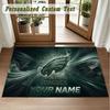 Crystal Velvet Square Rug Custom NamePhiladelphia Eagles Pattern Non Slip Home Floor Decor Rug