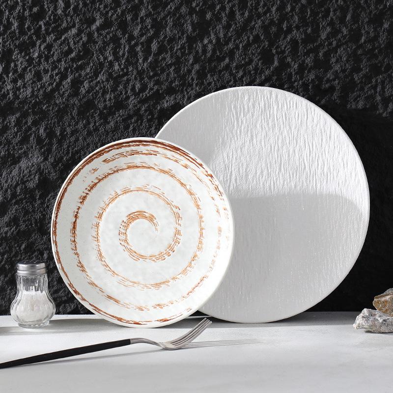 Retro Japanese Ceramic Steak and Sushi Plate