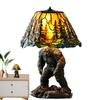 Animal Table Lamp LED Animal Bedside Table Lights Handmade Resin Sculpture Lamp Colorful Night Lighting for Nursery Bedroom Home