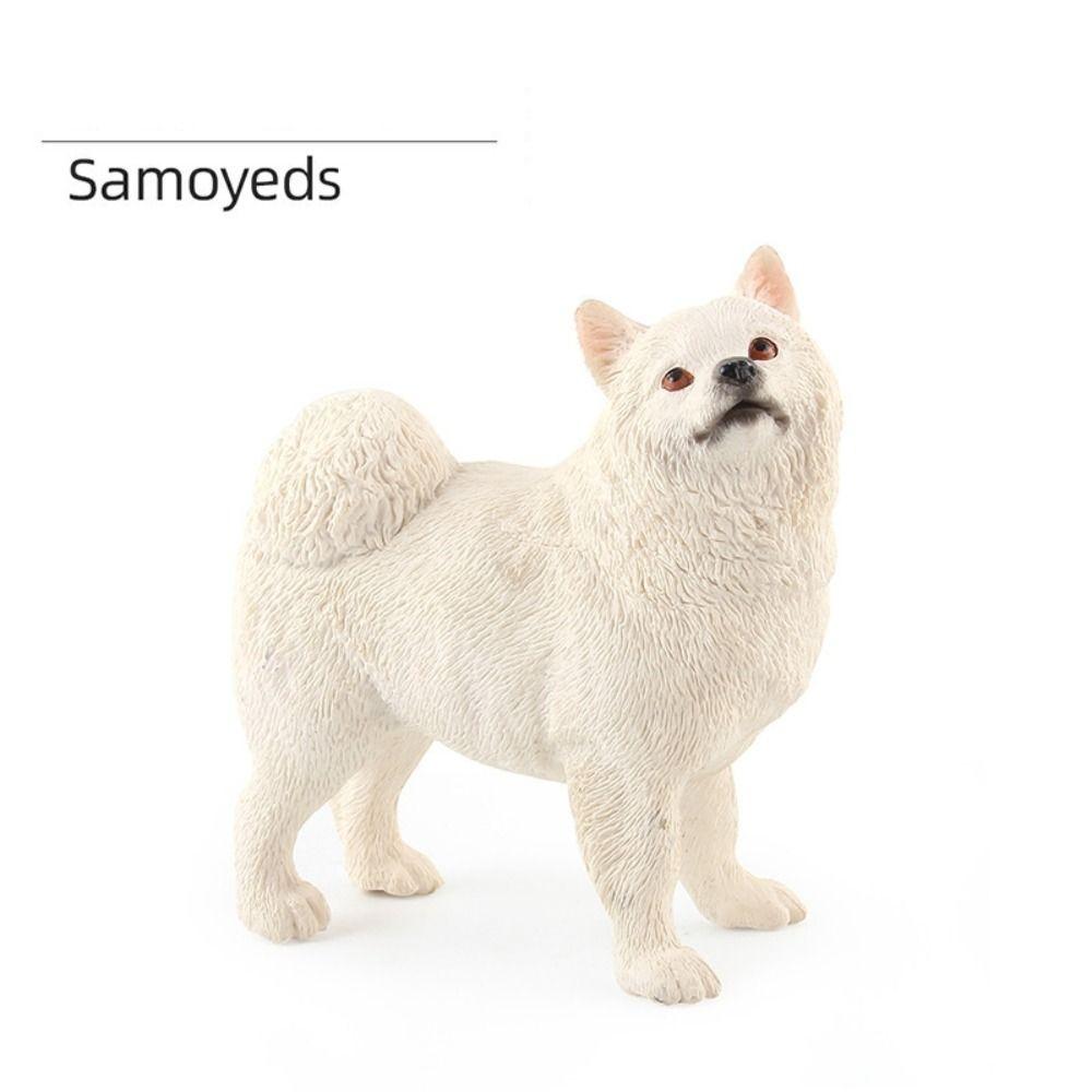 Figurine de Chien Simulation Modèle Animal Miniature Réaliste Chiot Animal de Compagnie Décoration de Jardin Féerique