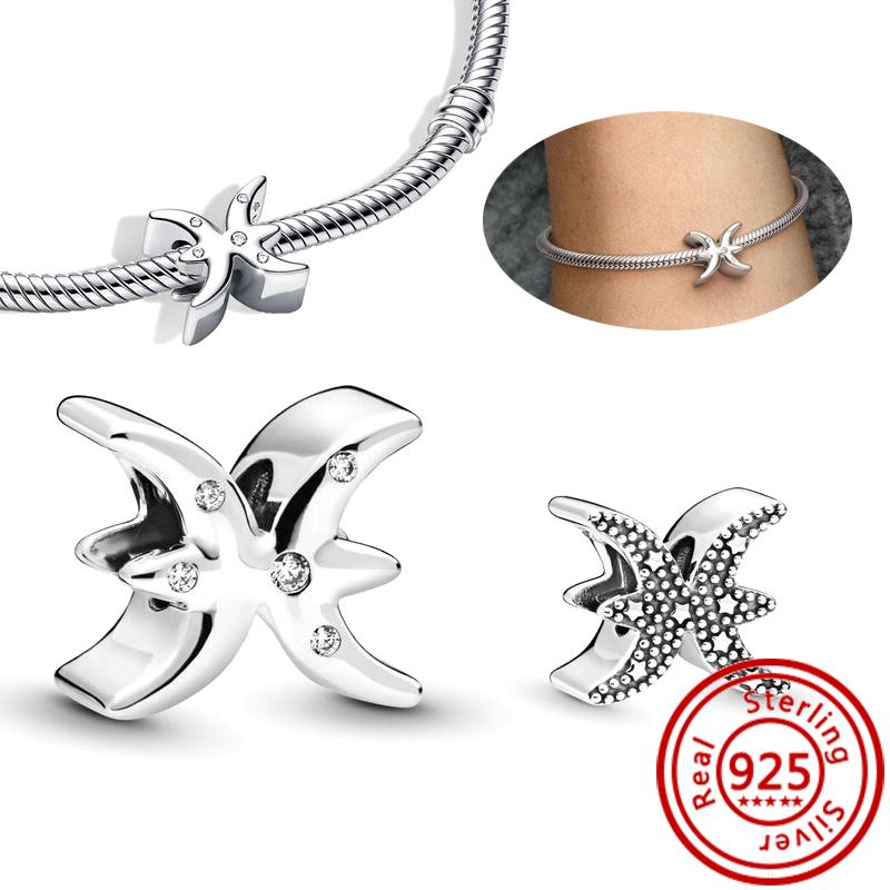 100% 925 Sterling copper Sparkling Twelve Star Sign Zodiac Constellation Charm Beads Fit Original Pandora Bracelet Women Zircon