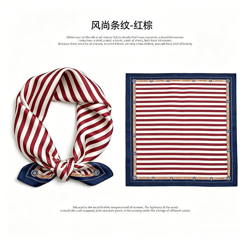 [111 mulberry silk] Korean version of classic cashew nut flower bag headscarf, small square scarf, shirt, suit, thin silk silk scarf