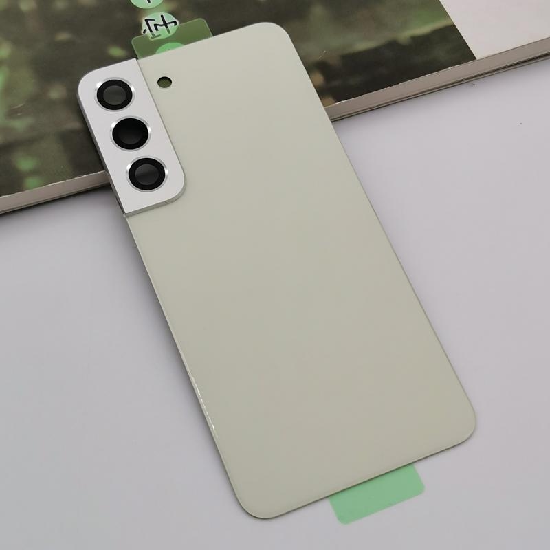 Pour Samsung Galaxy S22 Couvercle Arrière de Batterie Porte en Verre Remplacement du Capot Arrière Avec Objectif de Caméra pour Téléphone S22 S901B 5G