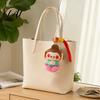 Plush Keychain for Bags Cute Buddha Keychain Dunhuang Style Pendant with Embroidered Colorful Woven Bracelet Details Soft Car Bag Charm Creative