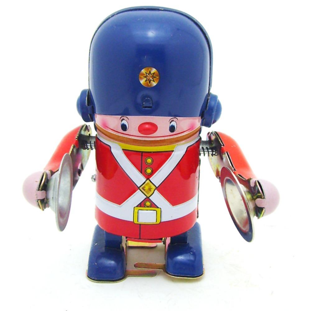 Drumming Robot Clockwork Walking Toy Retro Style Vintage Mechanical Clockwork  Christmas Gift