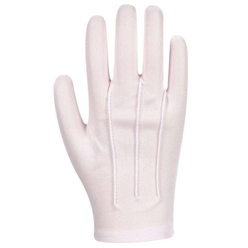 White Polyester Etiquette Gloves for Traffic Police and Reception Performance