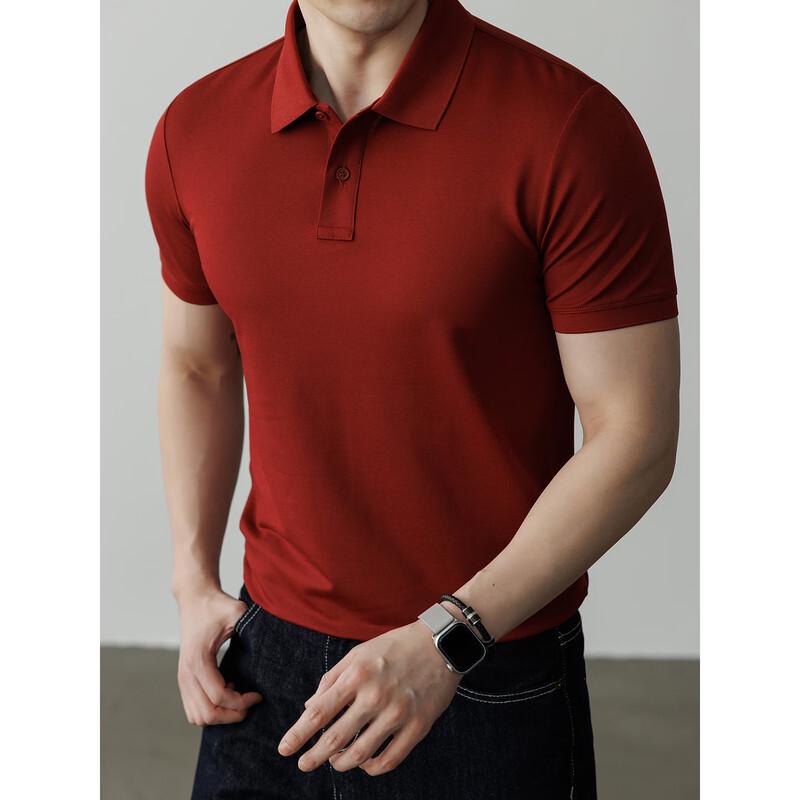 Hengyuanxiang Herren Kühlendes einfarbiges POLO-T-Shirt