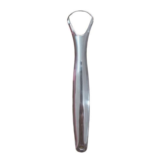 Stainless Steel Reusable Tongue Scraper Mouth Brush Fresh Breath Cleaning Tool