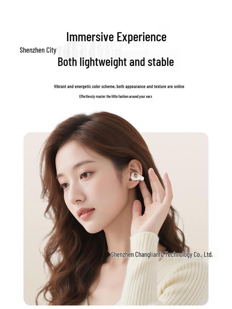 Miniso M09 Smart Translation Bluetooth Earphones - Clip-On, High-Quality Sound, Long Battery Life