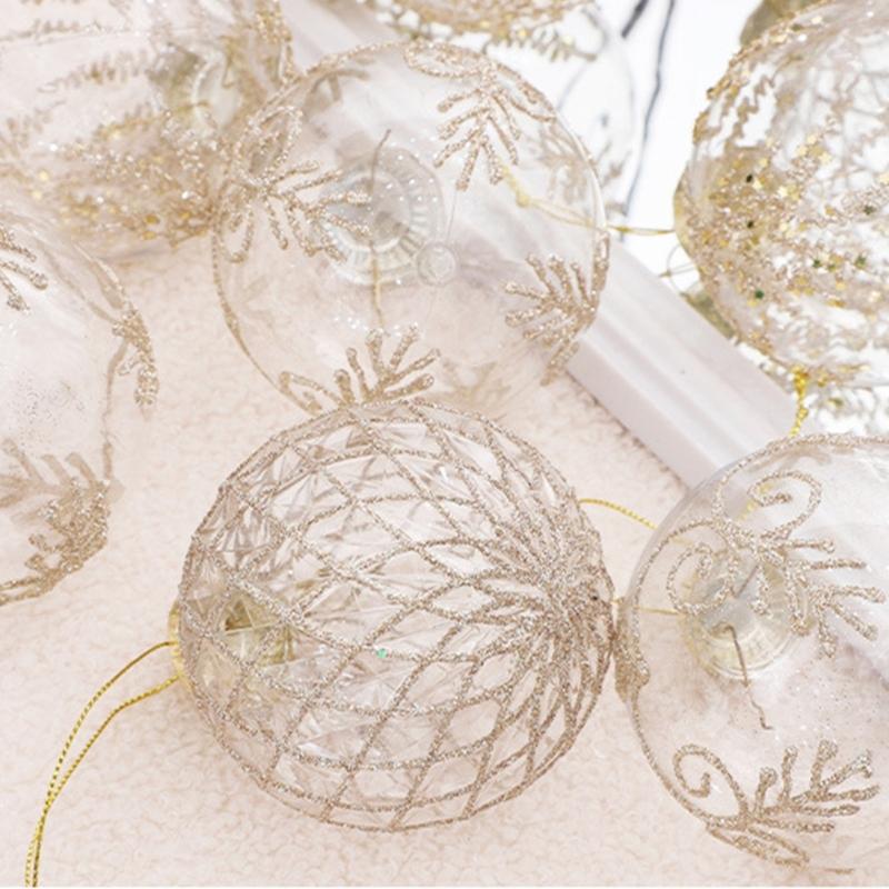 Colorful Christmas Tree Baubles Home Holiday Charm Christmas Baubles Set Stylish Tree Hanging Sphere Decoration