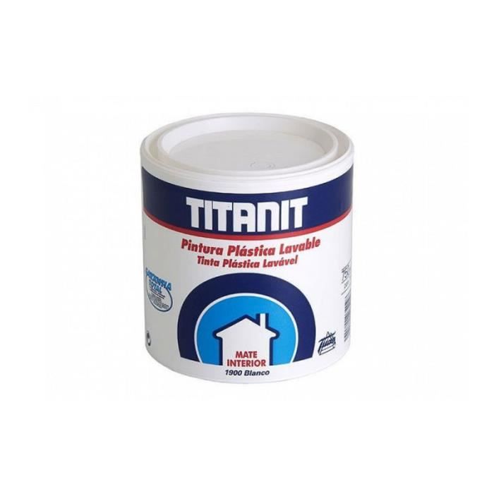 Peinture - Titanlux - Titanit - Blanc Mat - 750ml - Intérieur - Acrylique