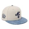 59FIFTY Cap 8 Side NE ONSPOTZ and 5950 Side Straight Flat Sun UV Variety (14693865 NER36C6397), Stone/Blue Denim, White, Beige, Patch, 2-Tone