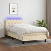 VidaXL Bed Slat Base with Mattress and LEDs, Upholstered Bed, Single Bed, Adult Bed for Interior Bedroom, 3133354