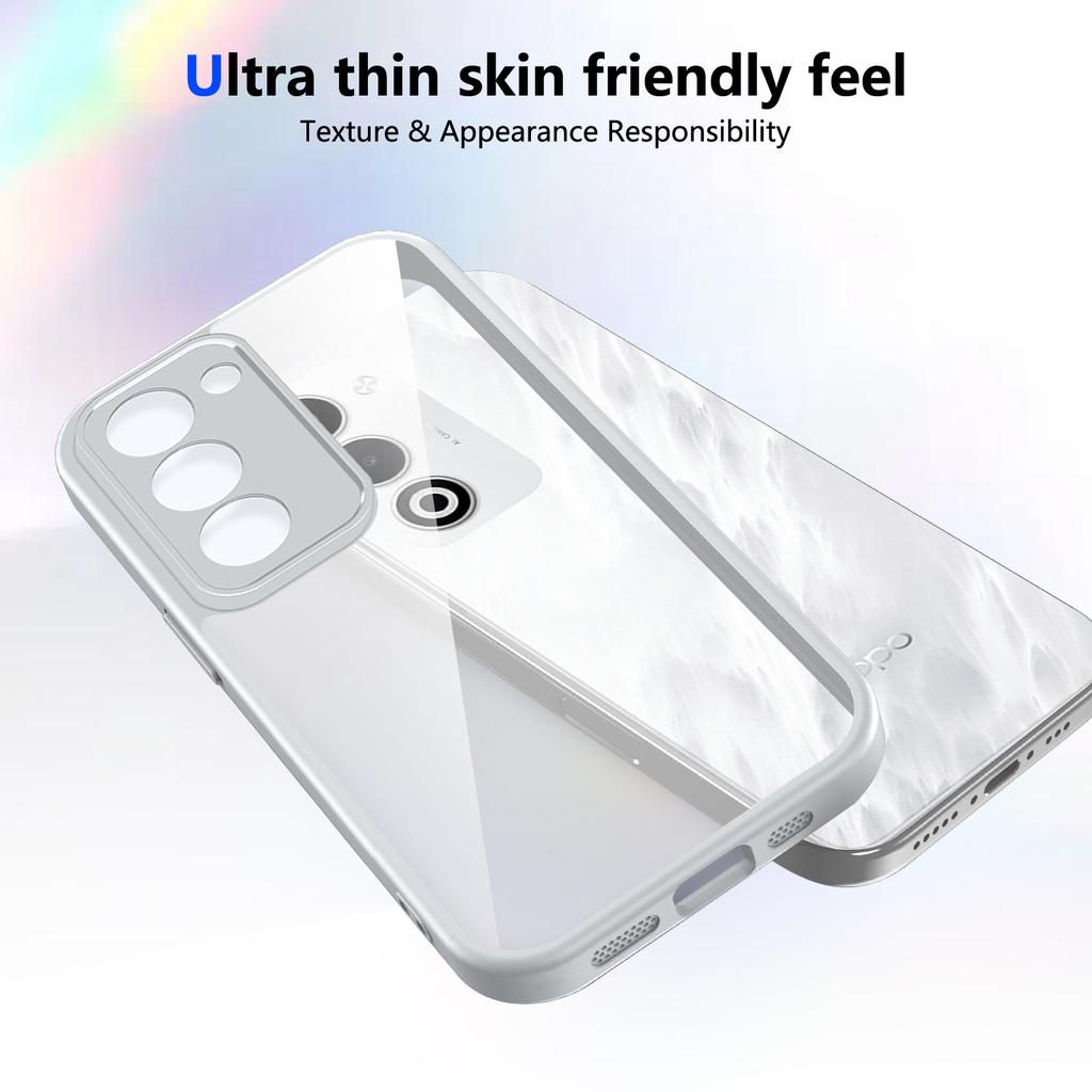 Oppo A5 4G 5G 2025 Case Air Cushion Silicone Bumper Clear Matte Back Cover Hard Phone Case for Oppo A5 4G 5G CPH2735 CPH2727