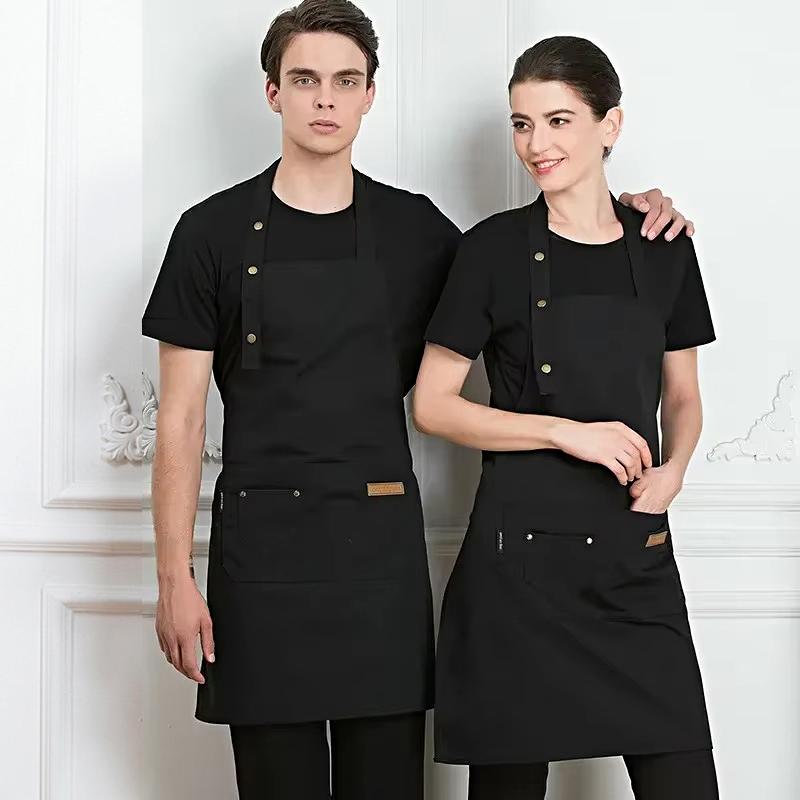 1 Stück Ölbeständige, einfache Kellner-Arbeitsuniform, hochwertige Antifouling-Schürze aus Segeltuch für vier Jahreszeiten, ärmellos, küchenspezifisch
