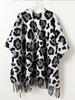 Winter Women Scarf Layers Poncho Elegant Lady Retro Leopard Print Wraps Shawl Casual Warm Scarve Capa Para Mujer Pashmina Cloak
