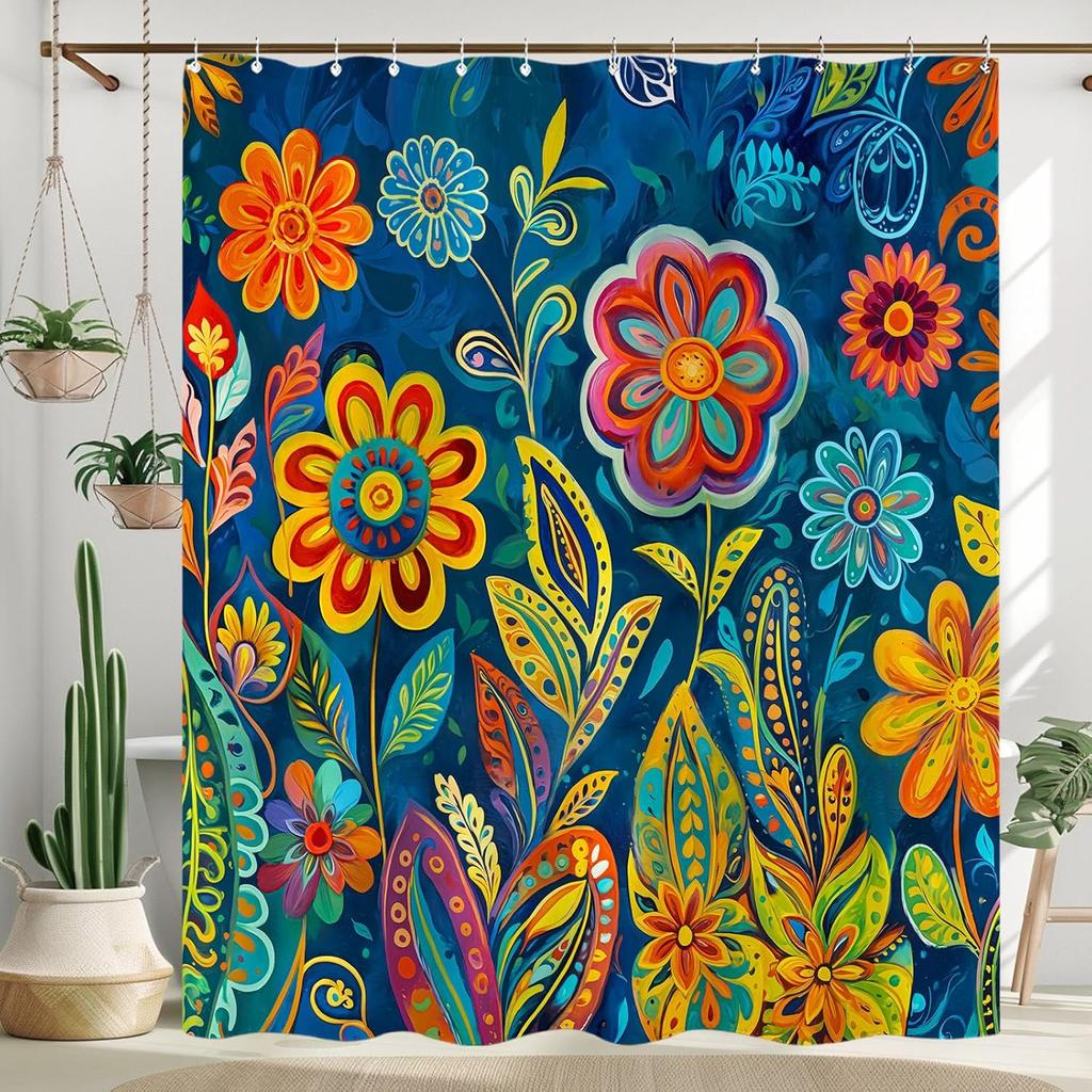 Christmas Shower Curtain Snowman Shower Curtain Set Holiday Shower Curtains Bathroom Curtain Decor Set with 12 Hooks