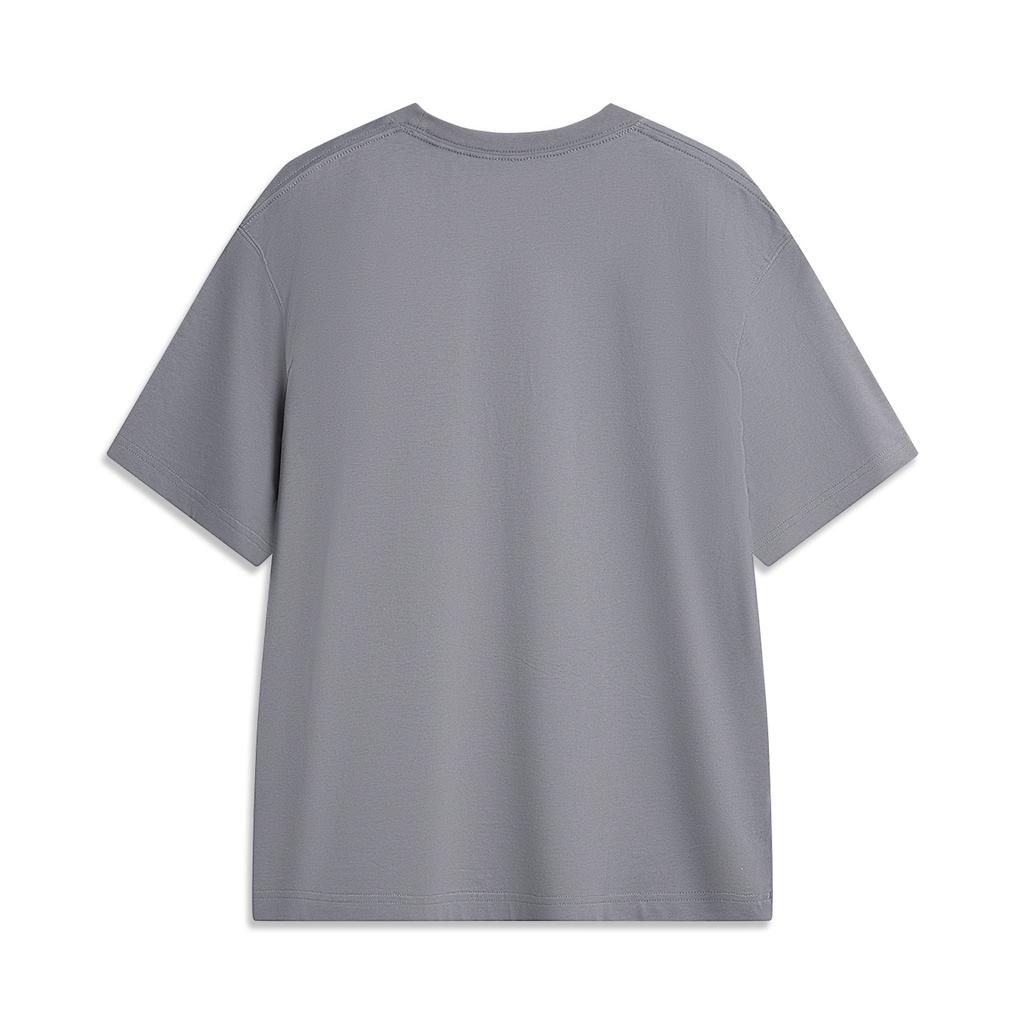 Li Ning Sports Lifestyle Series Versatile Comfortable Round Neck Casual Simple Loose Pullover Breathable Short Sleeve T-Shirt Men T-Shirts AHSU629-5