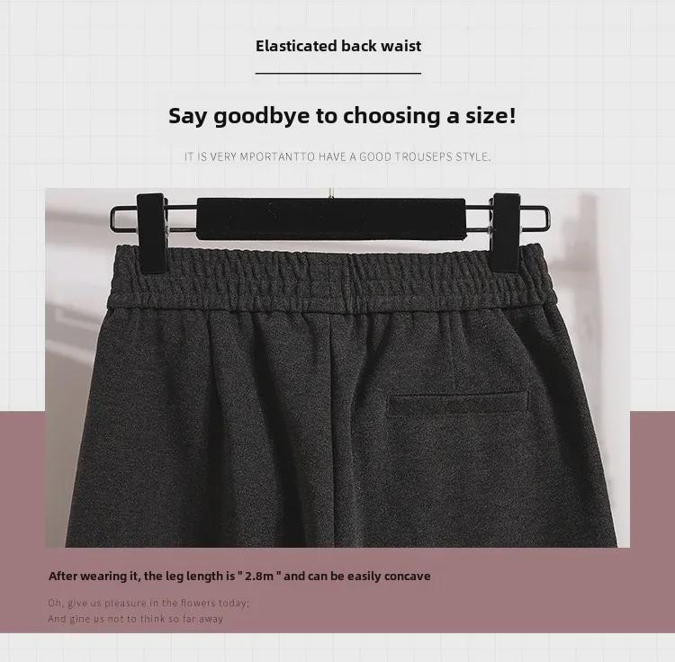 Dámské velké vlněné harémové kalhoty - Podzim/Zima 2023 Volný střih, Úzká rovná nohavice