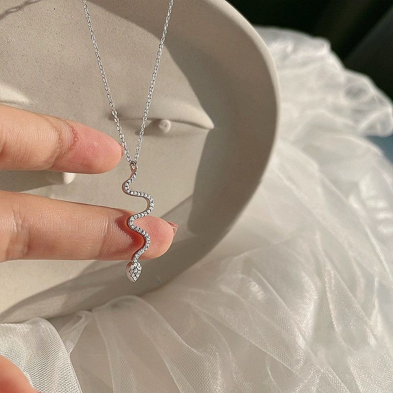 Cold and Rich Snake Necklace Women's Light Luxury Niche Temperament High-end Design Collarbone Chain Sweater Chain Neck Chain Women