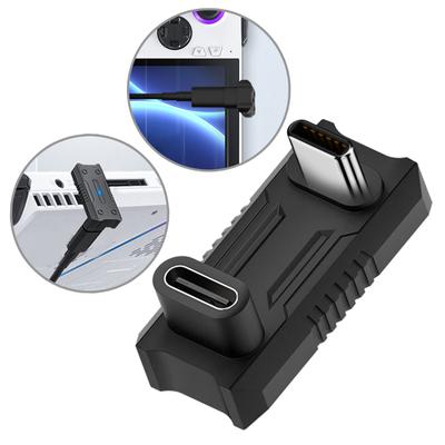 Type C Converters for Rog Male To Female 180 Degree Fast Charging Adapter with 140W/28V 5A Charge Support 8K60Hz