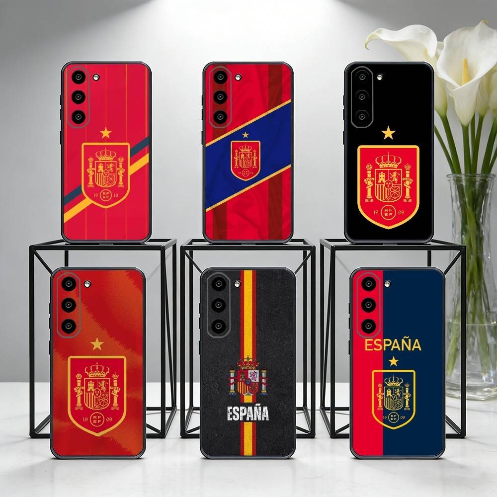 Spanish National Flag Phone Case For Samsung Galaxy A73,A72,A71,A70,A53,A52,A51,Others Soft Black Cover