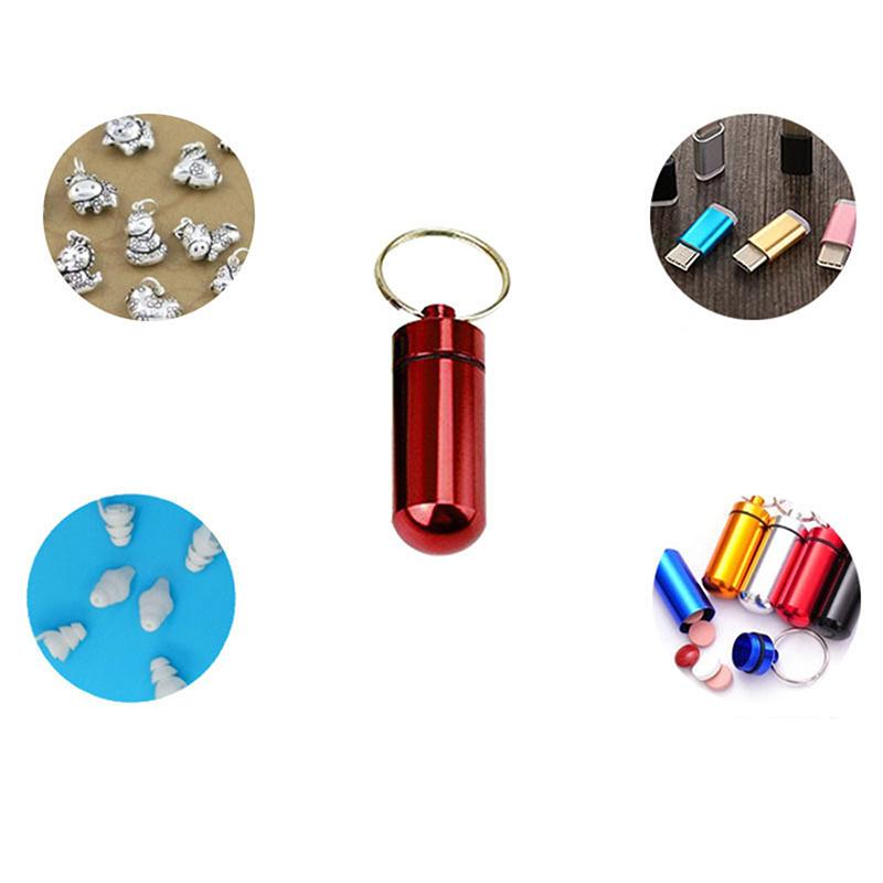 Waterproof Aluminum Pill Box Cache Drug Holder Container Keychain Medicine Box