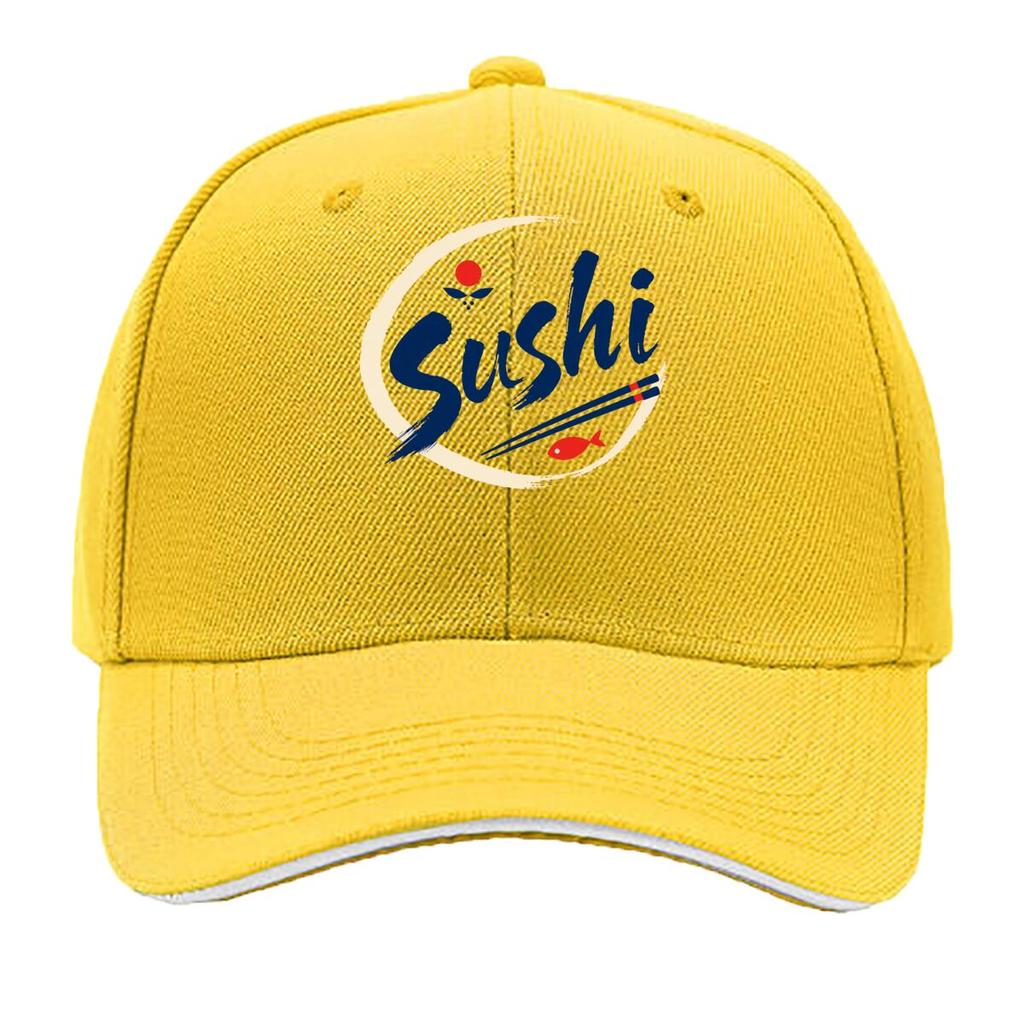 Minimal Japanese Sushi Brush Emblem Hip Hop Hat Fashion Outdoor Sports Sandwich Baseball Cap