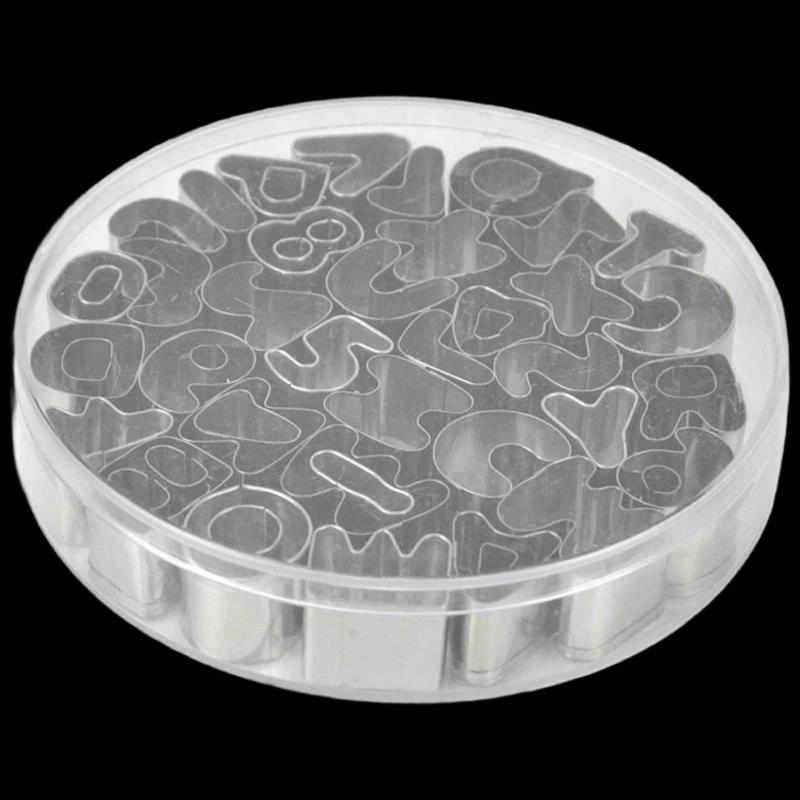 Stainless Steel Alphabet & Number Cookie Cutter Set