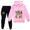 TZWYTralalero Tralala Hoodie Kinder Italienisches Gehirnfäule Kleidung Junioren Jungen Mädchen Kapuzenpullover Jacke Hose 2-teiliges Set Kinder-Sets